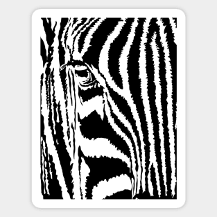 Zingy Zebra Linoprint Magnet